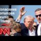 Mira el video del momento en que Trump cae herido tras sonidos de explosiones