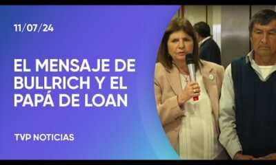 Patricia Bullrich, con el padre de Loan: “conocemos a fondo la causa y estamos involucrados a fondo”