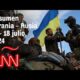 Resumen en video de la guerra Ucrania – Rusia: noticias de la semana 11 junio – 18 julio, 2024