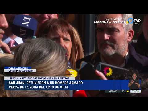 Un hombre armado fue detenido en San Juan, cerca del acto presidencial Un hombre armado fue detenido en San Juan, cerca del acto presidencial