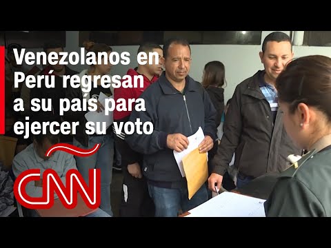 Venezolanos en Perú viajan a su país para votar en las elecciones presidenciales Venezolanos en Perú viajan a su país para votar en las elecciones presidenciales
