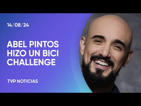 Abel Pintos se animó al challenge de TikTok “Bici Karaoke”