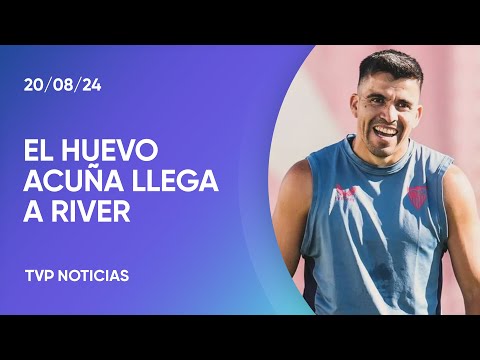 Acuña llegó para incorporarse a un River que busca más estrellas Acuña llegó para incorporarse a un River que busca más estrellas
