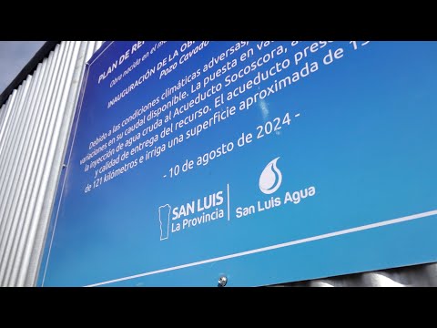 Claudio Poggi acompanó la presentación de los renovados pozos balde