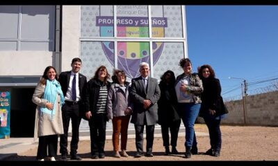 Claudio Poggi, gobernador de San Luis, en la visita a la Escuela “Progreso y Sueños”