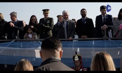 Claudio Poggi participando del acto en conmemoracion a San Martin, Villa de Merlo