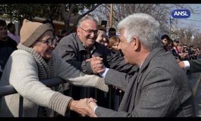 Claudio Poggi participando en el Desfile Civico Militar, Justo Daract