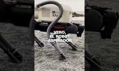 Desarrollan un perro robot para aspirar la basura