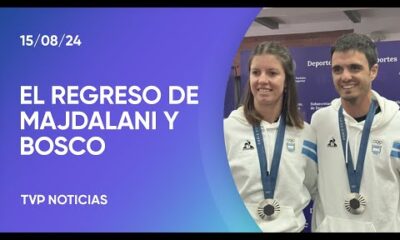 Después de alcanzar la gloria en París, Majdalani y Bosco celebraron