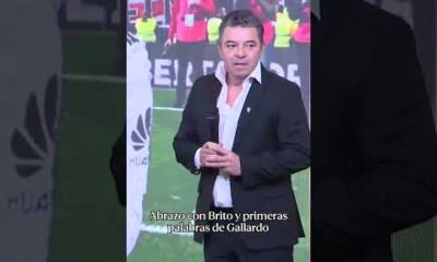 El momento mÃ¡s esperado: abrazo con BRITO y presentaciÃ³n de Marcelo Gallardo como DT de River âªð´