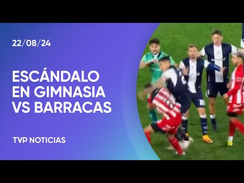 Gimnasia 1-0 Barracas terminó a las piñas Gimnasia 1-0 Barracas terminó a las piñas