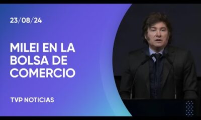 Javier Milei encabezó el acto por los 140 años de la Bolsa de Comercio de Rosario