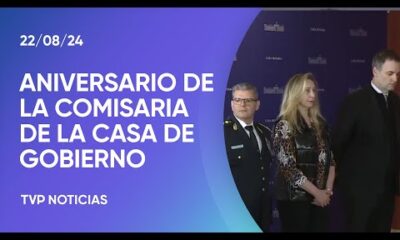 Karina Milei y Manuel Adorni participaron del aniversario de la comisaría de Casa de Gobierno