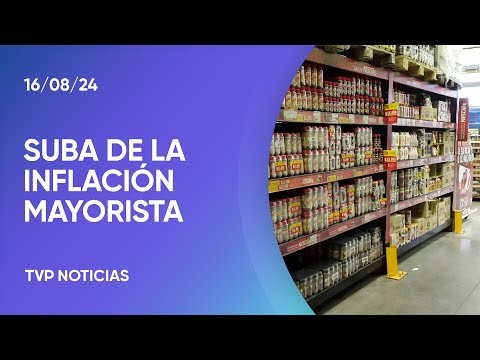 La inflación mayorista subió 3,1% en julio La inflación mayorista subió 3,1% en julio