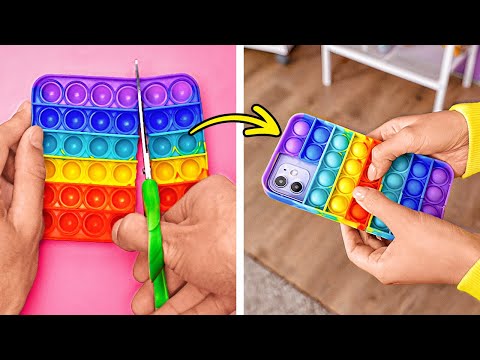 MANUALIDADES ARCOÍRIS PARA TODOS 🌈📱 INCREÍBLES FUNDAS PARA TELÉFONOS HECHAS A MANO