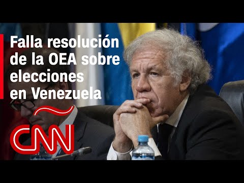 OEA no aprueba la resolución que le exigía a Venezuela que publique las actas electorales OEA no aprueba la resolución que le exigía a Venezuela que publique las actas electorales