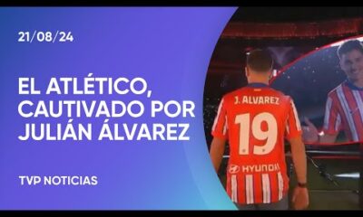 Presentaron a Julián Álvarez en el Atlético Madrid