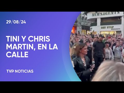 Tini Stoessel cantó con Chris Martin en una calle de Dublin Tini Stoessel cantó con Chris Martin en una calle de Dublin