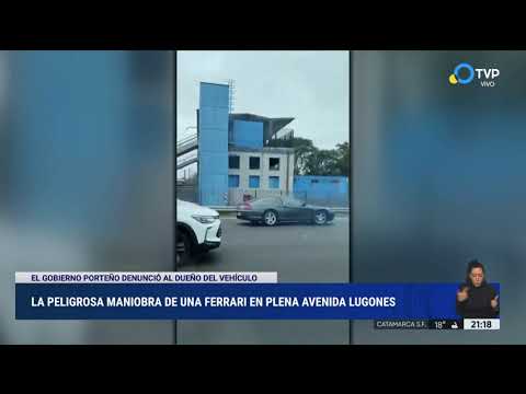 Una Ferrari casi se la pone en la Lugones Una Ferrari casi se la pone en la Lugones