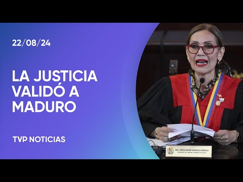 Venezuela: el Tribunal Supremo confirmó la victoria de Maduro Venezuela: el Tribunal Supremo confirmó la victoria de Maduro