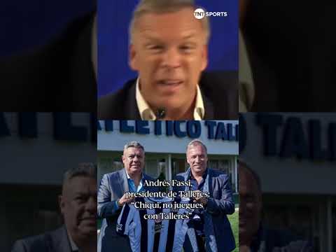 Andrés Fassi, presidente de #Talleres, le apuntó a Claudio Tapia por el arbitraje ante #Boca Andrés Fassi, presidente de #Talleres, le apuntó a Claudio Tapia por el arbitraje ante #Boca