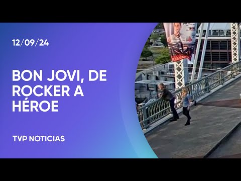 Bon Jovi salvó a una mujer que intentó saltar de un puente en Estados Unidos Bon Jovi salvó a una mujer que intentó saltar de un puente en Estados Unidos