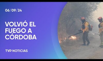 El fuego se reavivó en las sierras de Córdoba