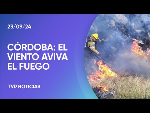 El viento complica el combate de los incendios forestales en Córdoba El viento complica el combate de los incendios forestales en Córdoba