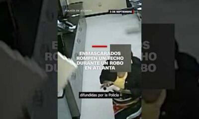 Enmascarados rompen un techo durante un robo en Atlanta