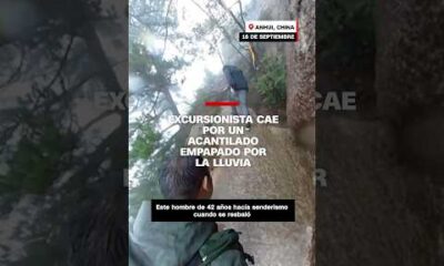 Excursionista cae por un acantilado empapado por la lluvia