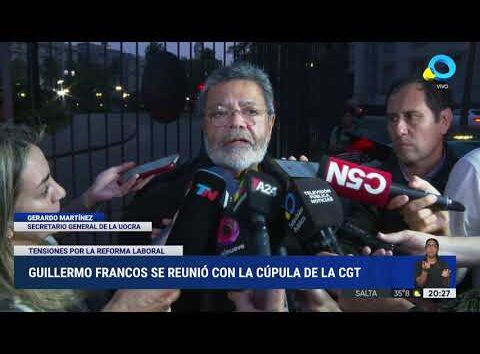 Francos se reunió con la cúpula de la CGT