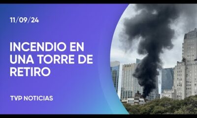 Incendio en Retiro: se prendieron fuego los equipos de aire acondicionado de una torre