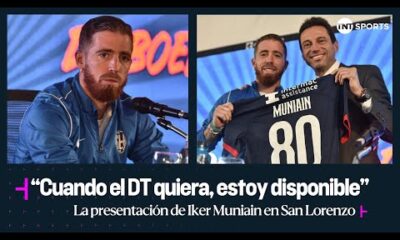 La presentaciÃ³n de IKER MUNIAIN en SAN LORENZO: “Cuando el DT quiera, estoy disponible para jugar”