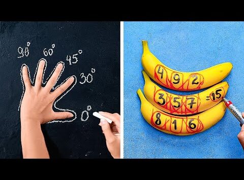 ¡LAS MATEMÁTICAS SE PUSIERON DIVERTIDAS 📚 TRUCOS GENIALES PARA LA ESCUELA Y MANUALIDADES!