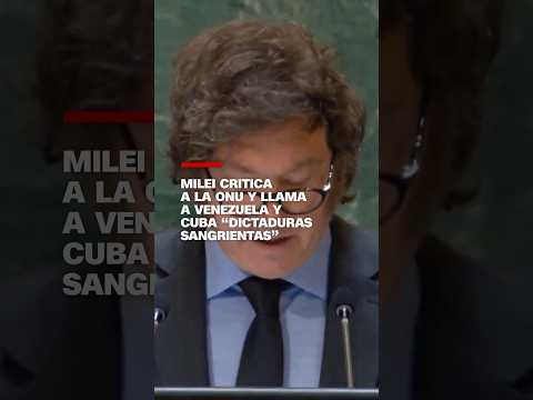 Milei critica a la ONU y llamó a Venezuela y Cuba “dictaduras sangrientas” Milei critica a la ONU y llamó a Venezuela y Cuba “dictaduras sangrientas”