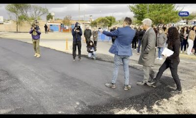 Poggi inspeccionó los avances en las obras de repavimentación de la avenida IV Centenario