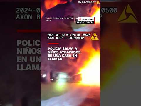 Policía salva a niños atrapados en una casa en llamas Policía salva a niños atrapados en una casa en llamas