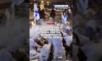 Policía usa cañones de agua contra manifestantes en Tel Aviv