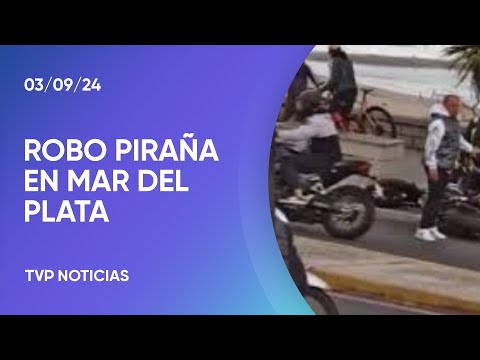 Robo piraña en plena Playa Grande de Mar del Plata