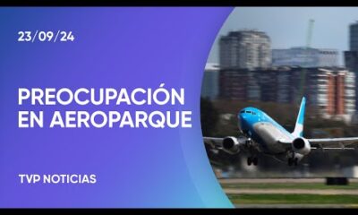 Un avión de Aerolíneas perdió una rueda al aterrizar en Aeroparque