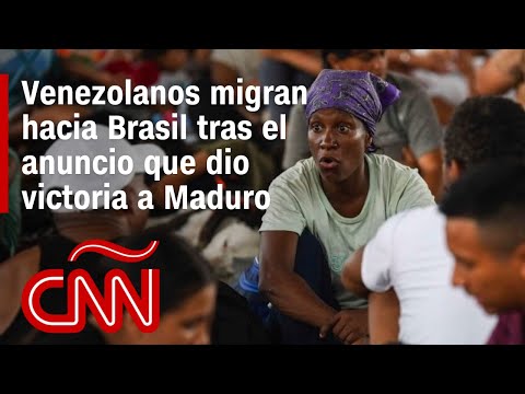 Venezolanos migran hacia Brasil tras el anuncio que dio victoria a Maduro Venezolanos migran hacia Brasil tras el anuncio que dio victoria a Maduro