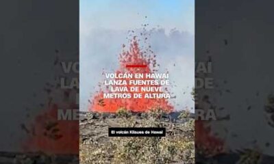 Volcán en Hawai lanza fuentes de lava de nueve metros de altura