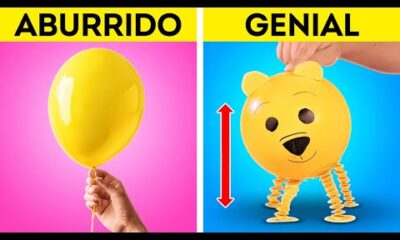 ARTESANÍAS CREATIVAS CON GLOBOS Y CINTA NANO 🎈 JUGUETES ANTIESTRÉS DIY