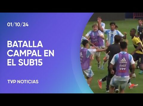 Batalla campal entre las selecciones Sub 15 de Argentina y Ecuador