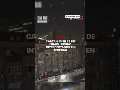 Captan misiles de Israel siendo interceptados en Teherán