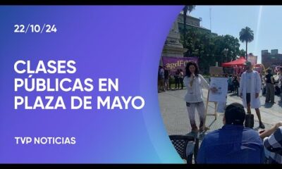 Clases públicas en Plaza de Mayo y “marcha blanca” del personal de salud