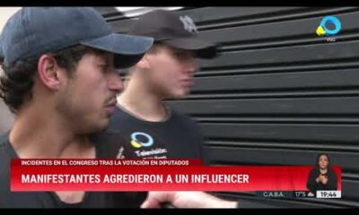 Congreso: un influencer fue agredido por manifestantes