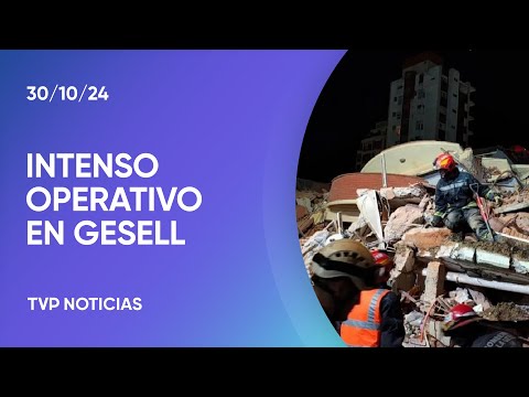 Derrumbe en Villa Gesell: Intenso operativo de rescate y un muerto
