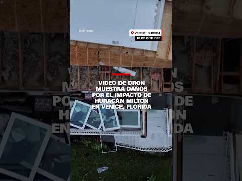 Dron muestra daños por el impacto de huracán Milton en Venice, Florida Dron muestra daños por el impacto de huracán Milton en Venice, Florida