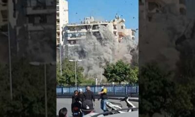 Edificio en Beirut se derrumba luego de un ataque de Israel